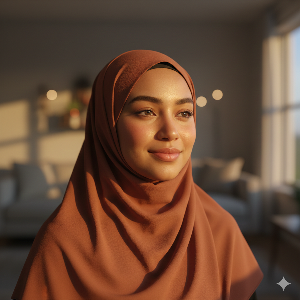 Stylish Muslim Girl DP with Warm Skin Tones