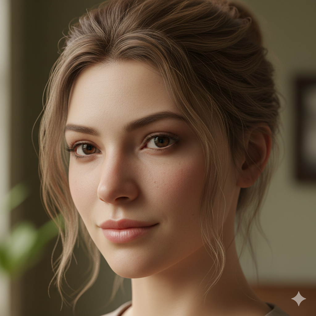 Realistic Modern Girl AI Photo with Natural Details