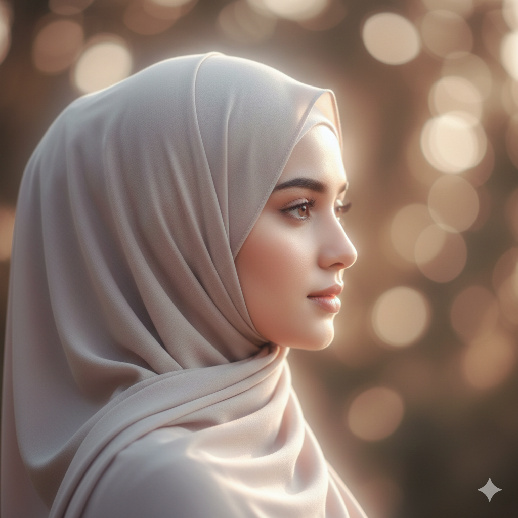 Muslim Girl Close‑Up DP with Soft Focus
