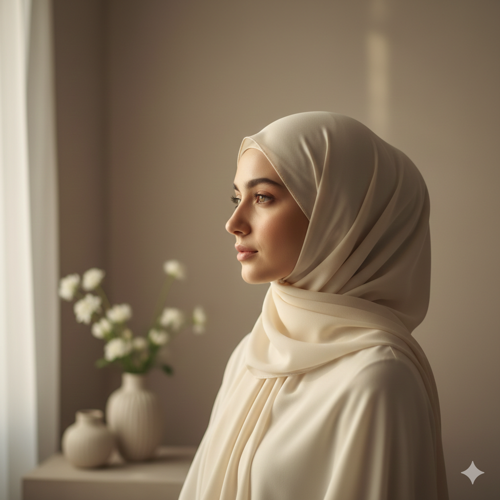 Elegant Muslim Girl Profile Picture with Peaceful Vibes