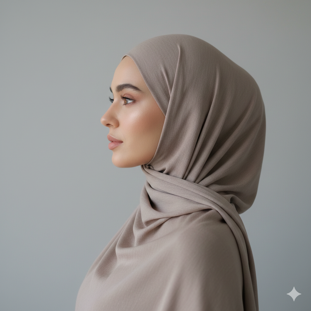 Stylish Muslim Girl DP with Neutral Hijab Colors
