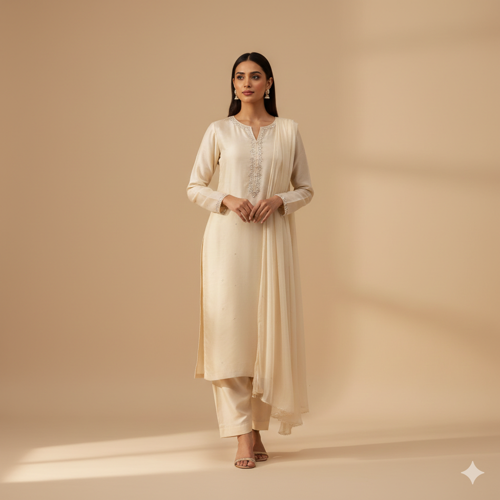 20. High-Quality Shalwar Kameez Image with Soft Lighting