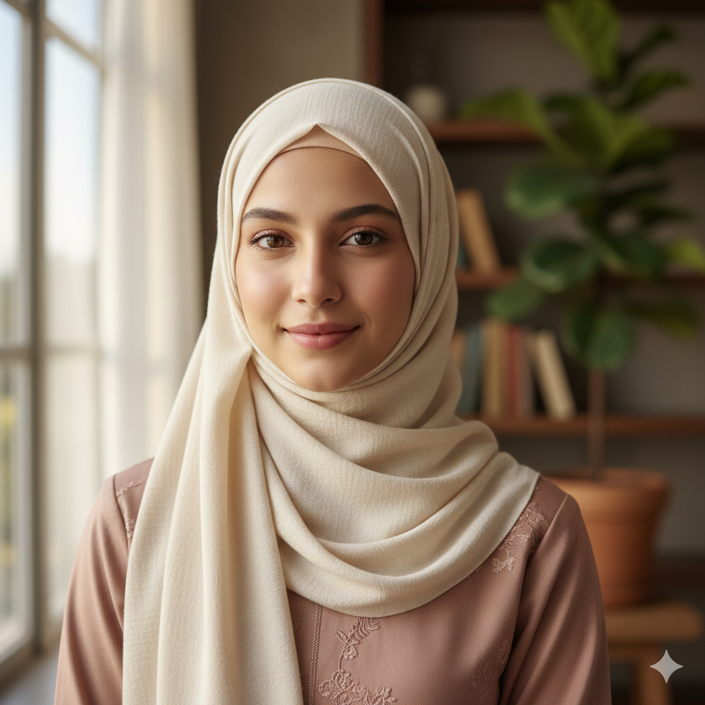 Stylish Muslim Girl DP in Hijab with Soft Natural Lighting