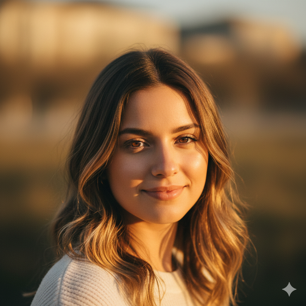 Modern Girl Portrait with Warm Skin Tones