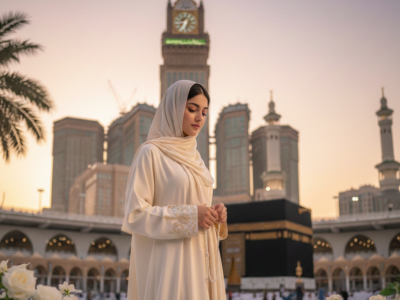 25 Beautiful Gemini AI Prompts for Makkah Madina Girl with Modest and Spiritual Aesthetic