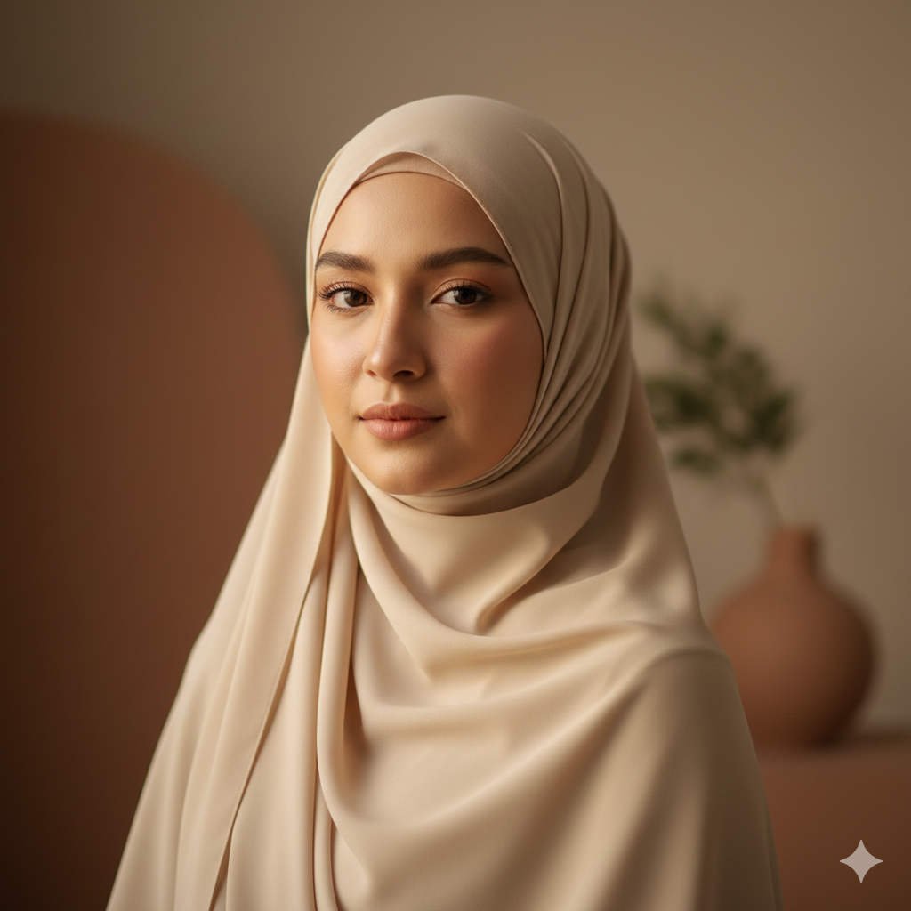 Stylish Muslim Girl Portrait with Calm Expression