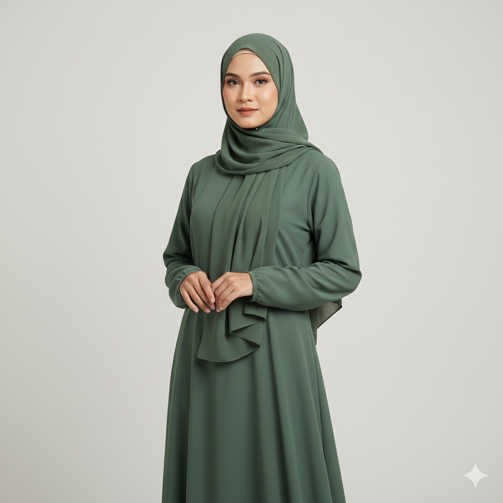 22. Elegant Muslim Woman Photo with Neutral Background