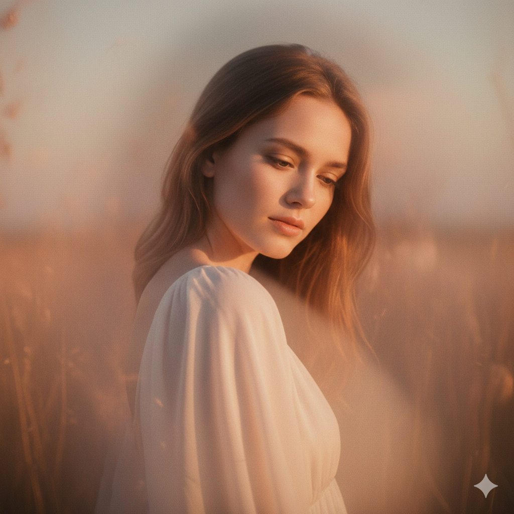 Soft Glow Modern Girl Aesthetic Portrait