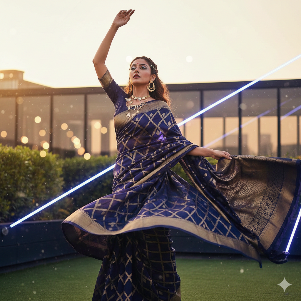 Trending Gemini AI Prompt for Girl in Saree Photos