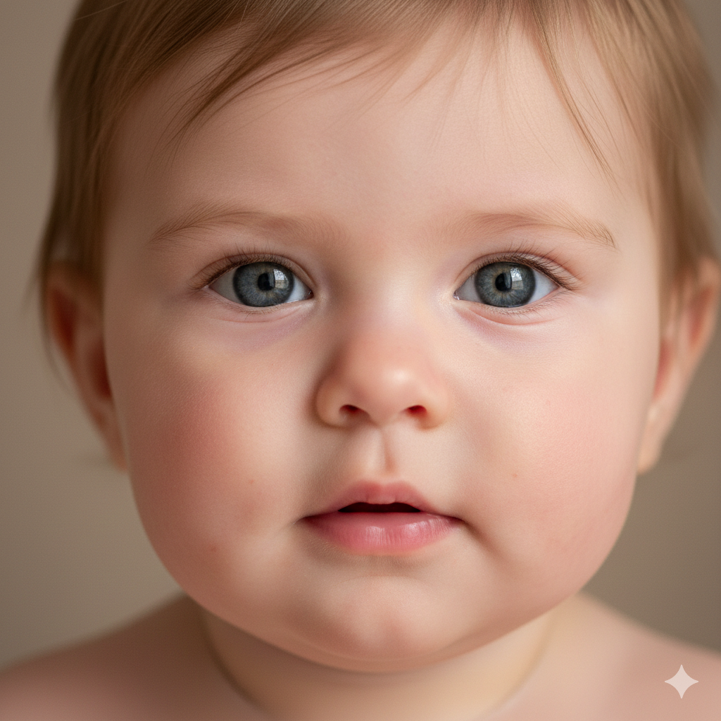 High‑Detail Baby Girl Photo with Natural Skin Tones