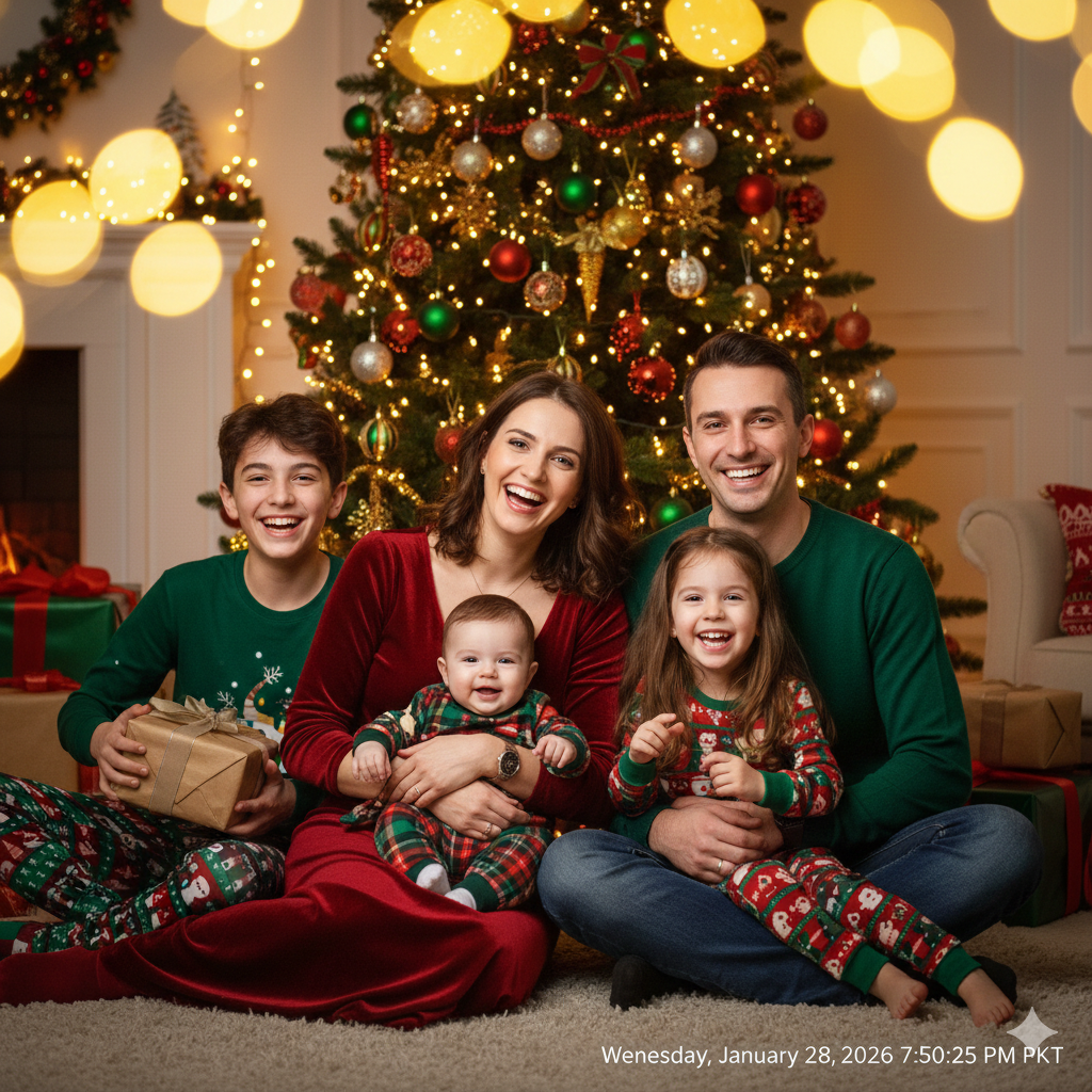 17. Festive Family Photo Prompt for Special Occasions