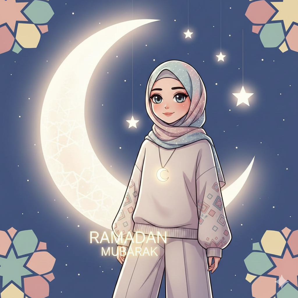 Trending Gemini AI Prompt for Cute Ramadan DP Girl