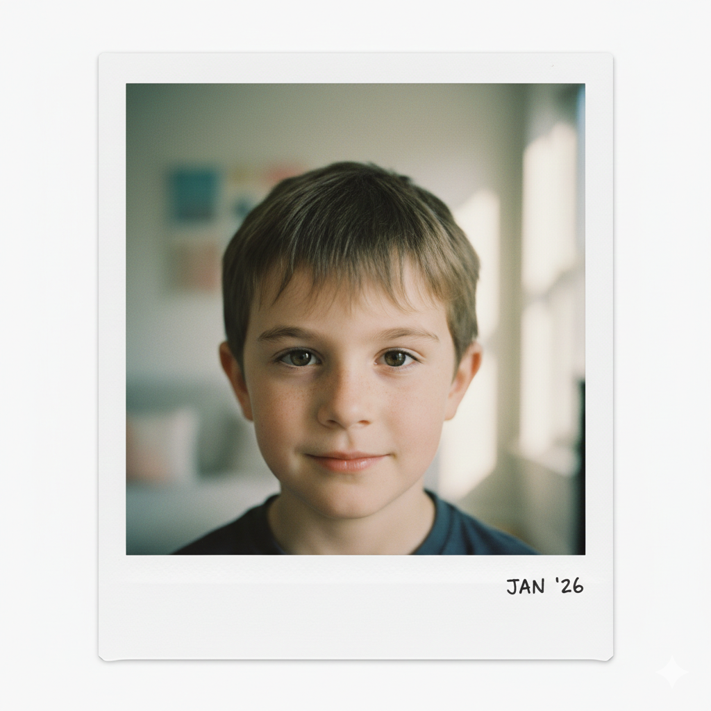 Square Frame Polaroid Prompt for Younger Self Portrait