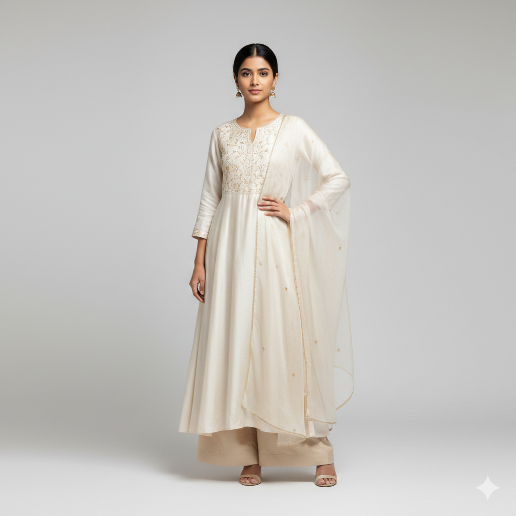 Indian Girl Studio Portrait with Balanced Lighting