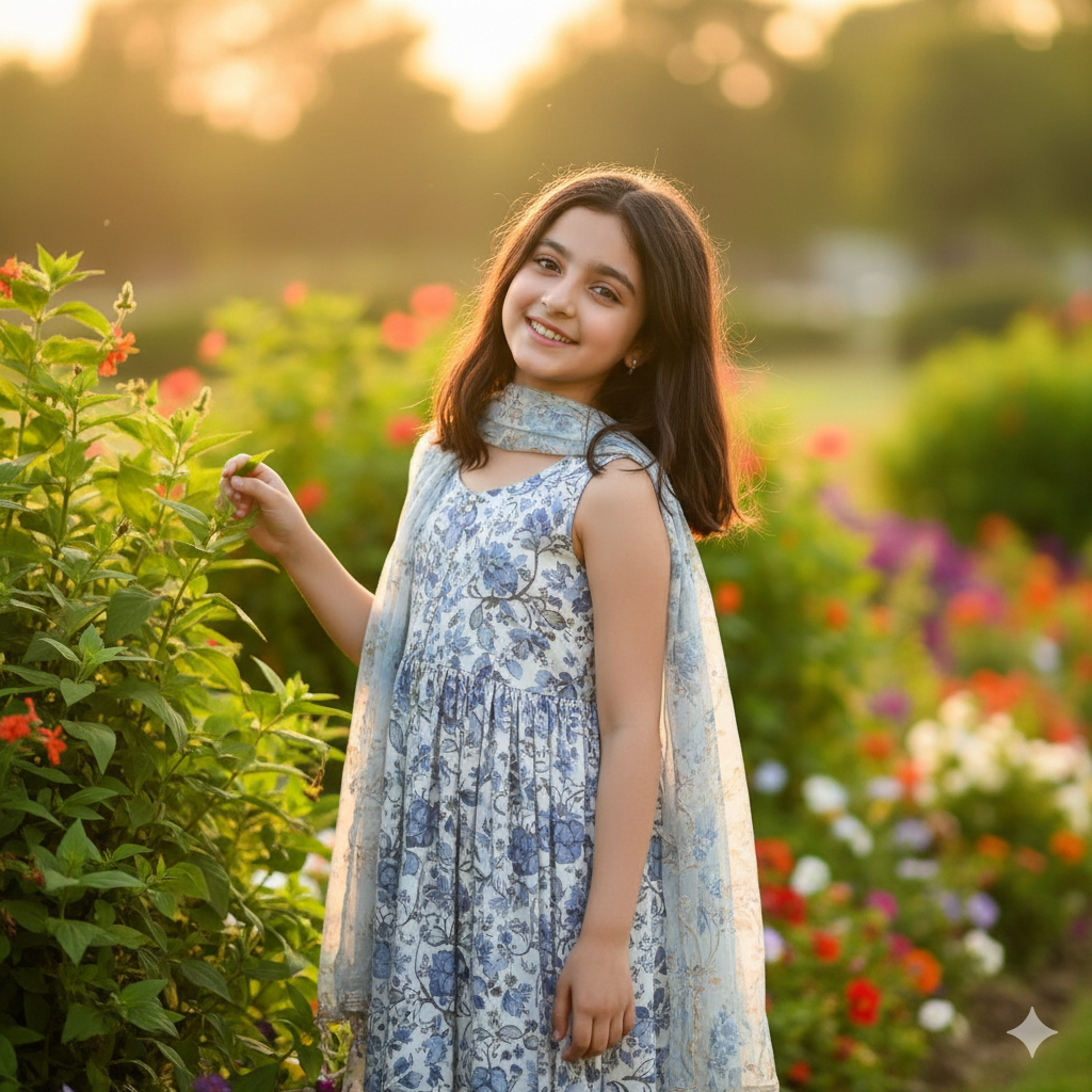 Outdoor Pakistani Girl Portrait with Natural Light