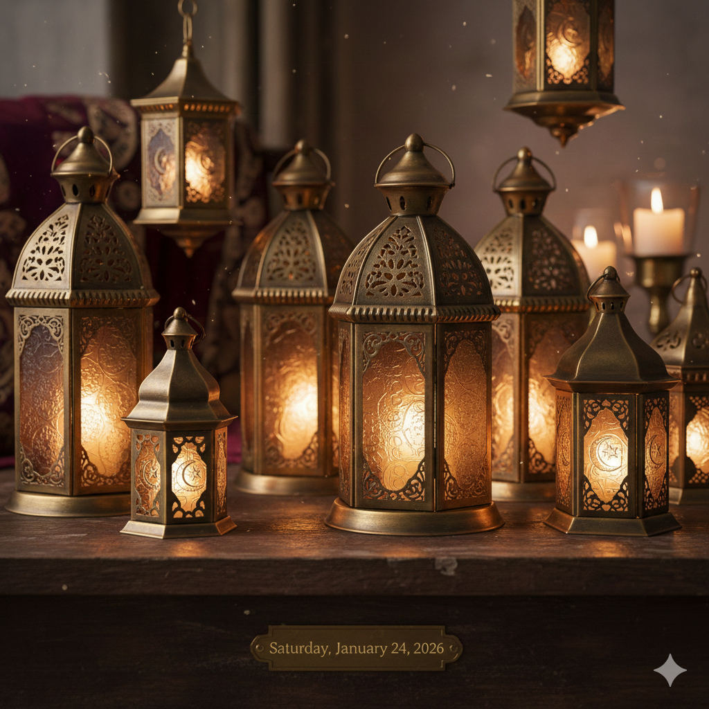 Elegant Ramadan Lanterns with Warm Ambient Lighting