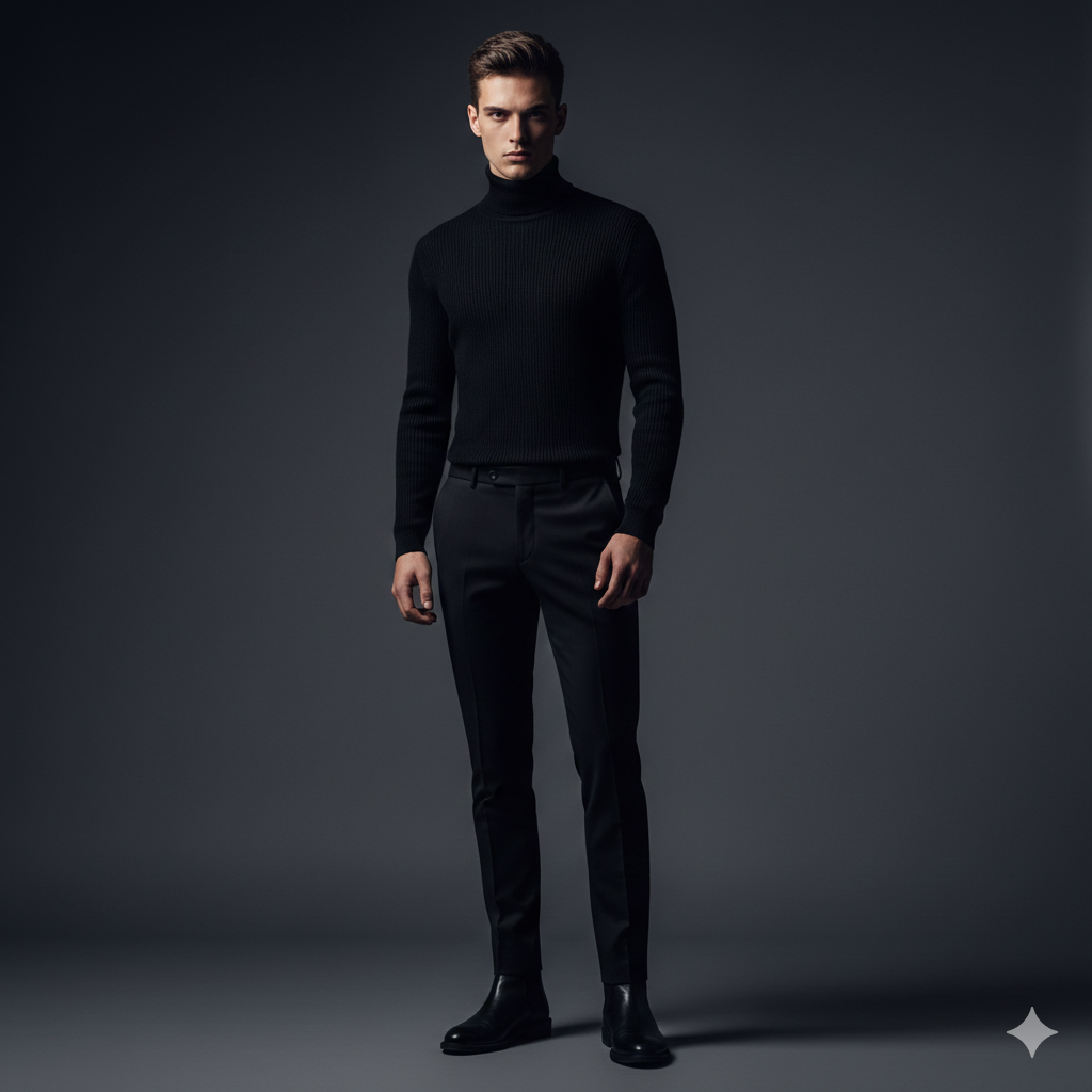 15. Minimal Black Outfit Stylish Boy Aesthetic