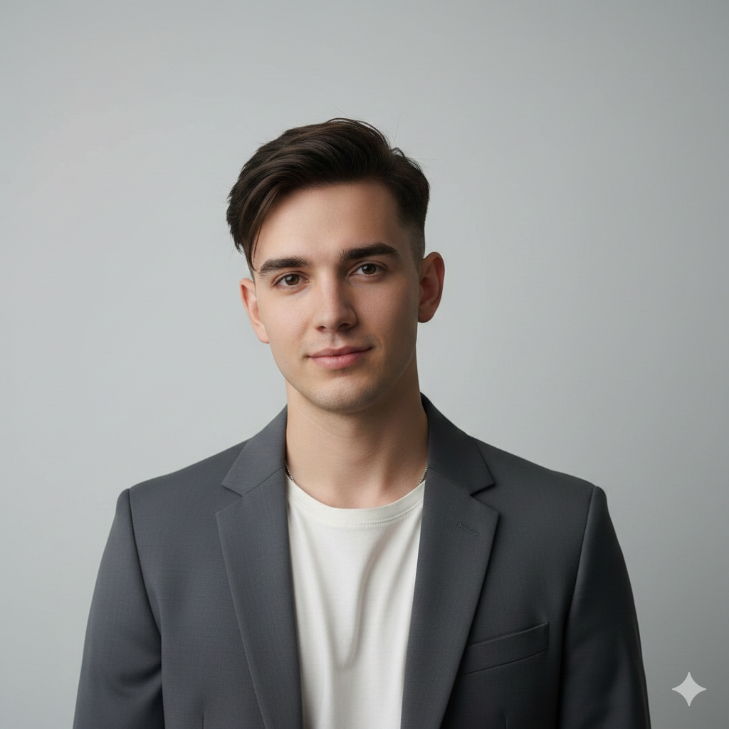 1. Stylish Boy Portrait with Modern Outfit and Clean Background