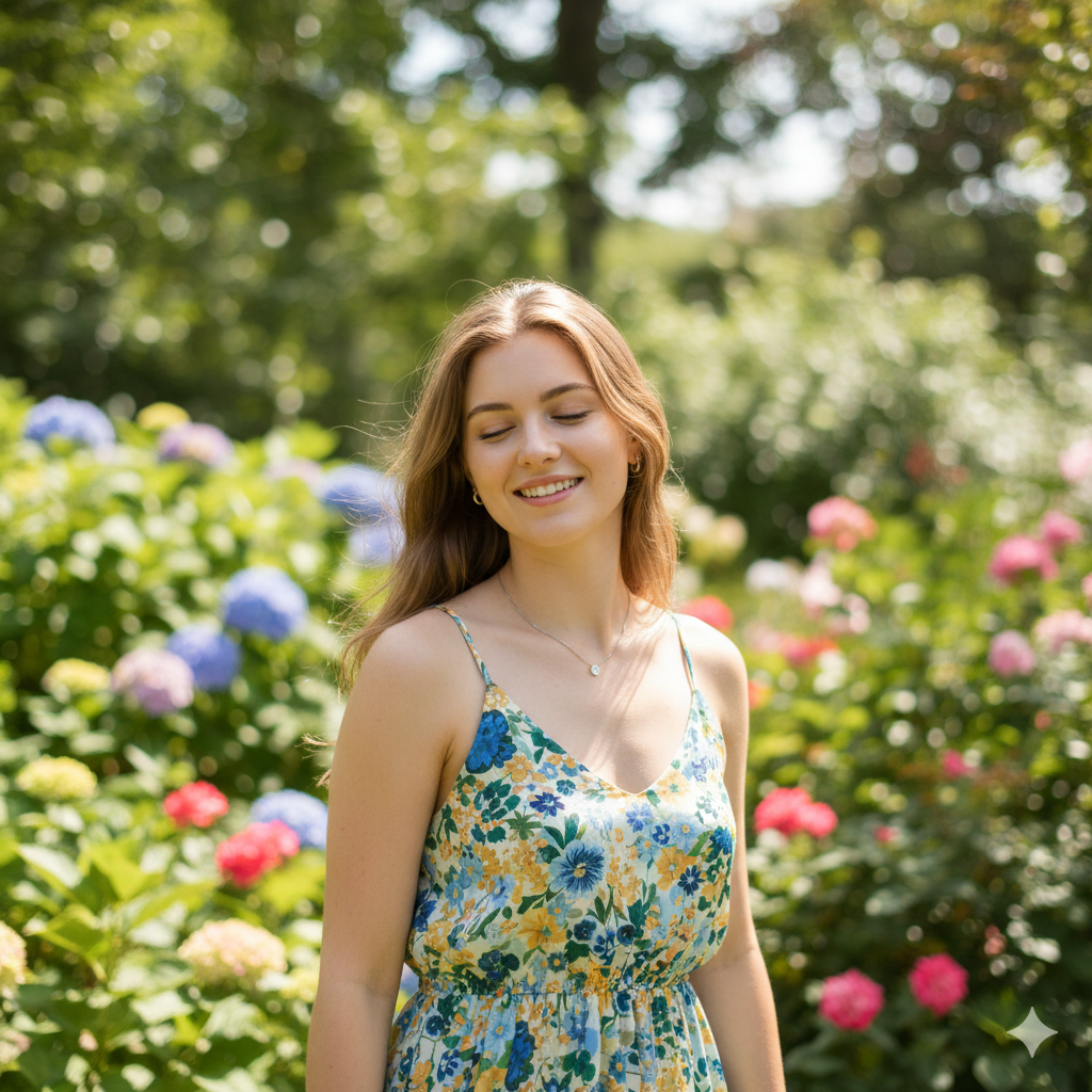 Natural Daylight Modern Girl Outdoor Portrait