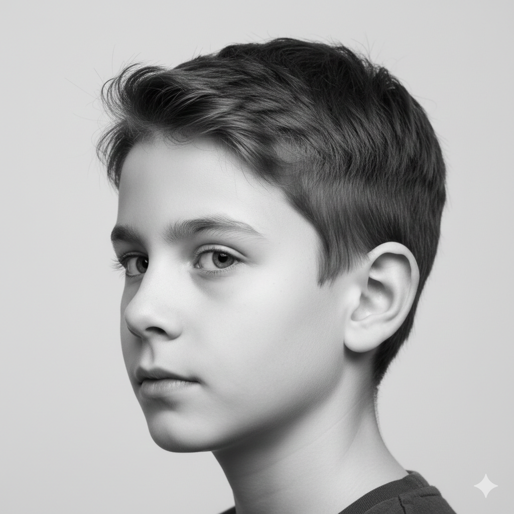 Minimal Black and White Boy Profile Picture Style