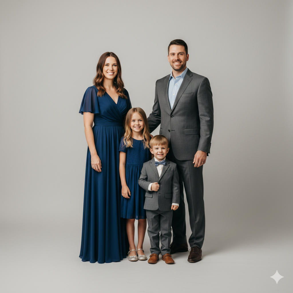 23. Professional Quality Family Portrait with Gemini AI
