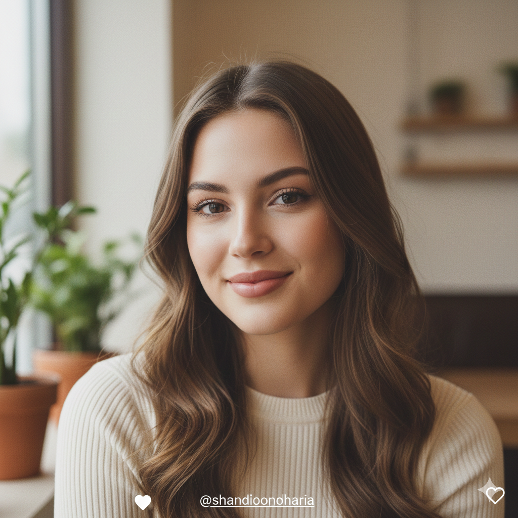 Modern Girl Instagram Portrait with Minimal Makeup