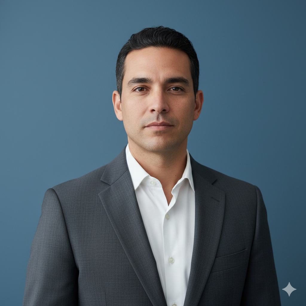 Business‑Style Coat Suit Portrait with Minimal Background