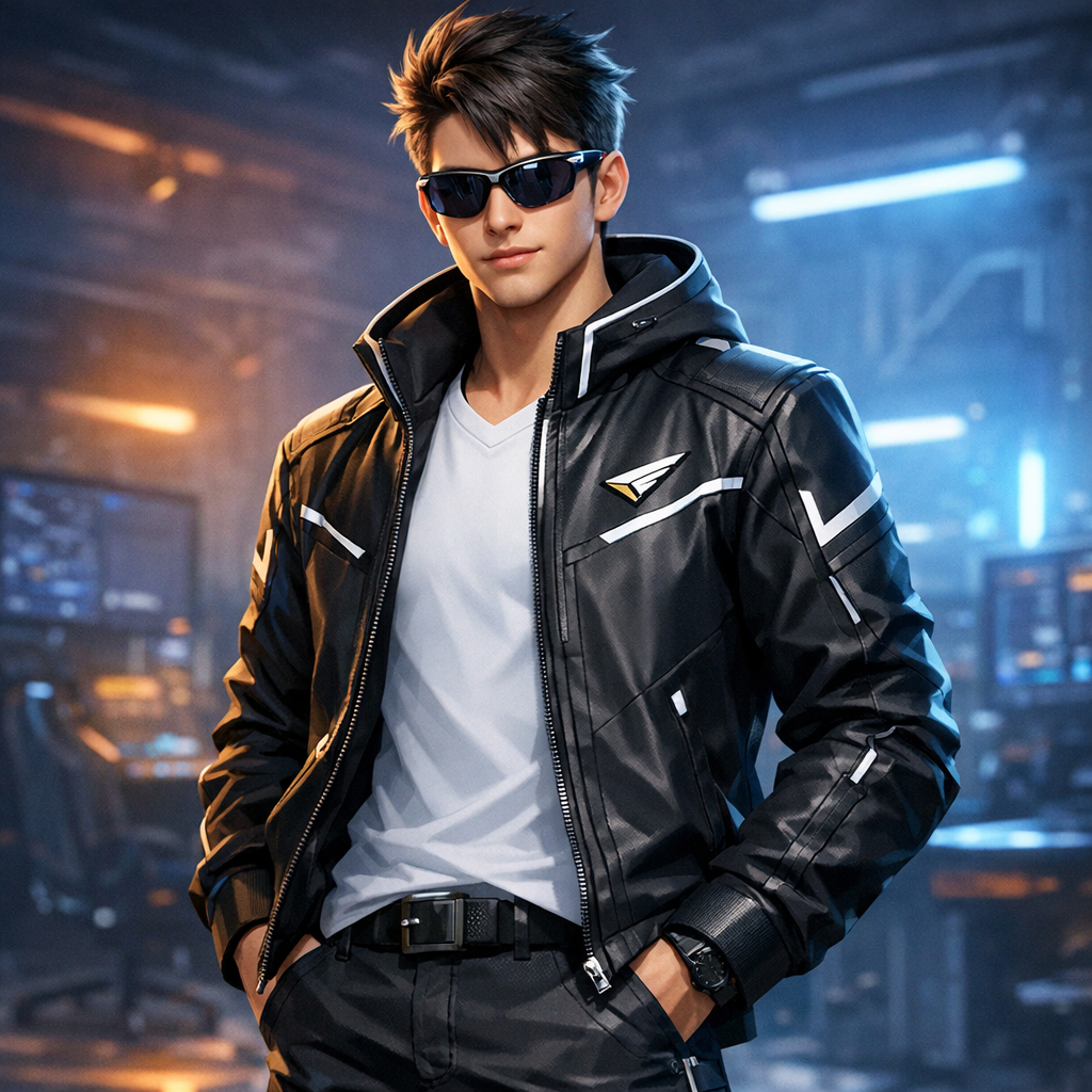 Free Fire Boy Character with Pro Gaming Outfit