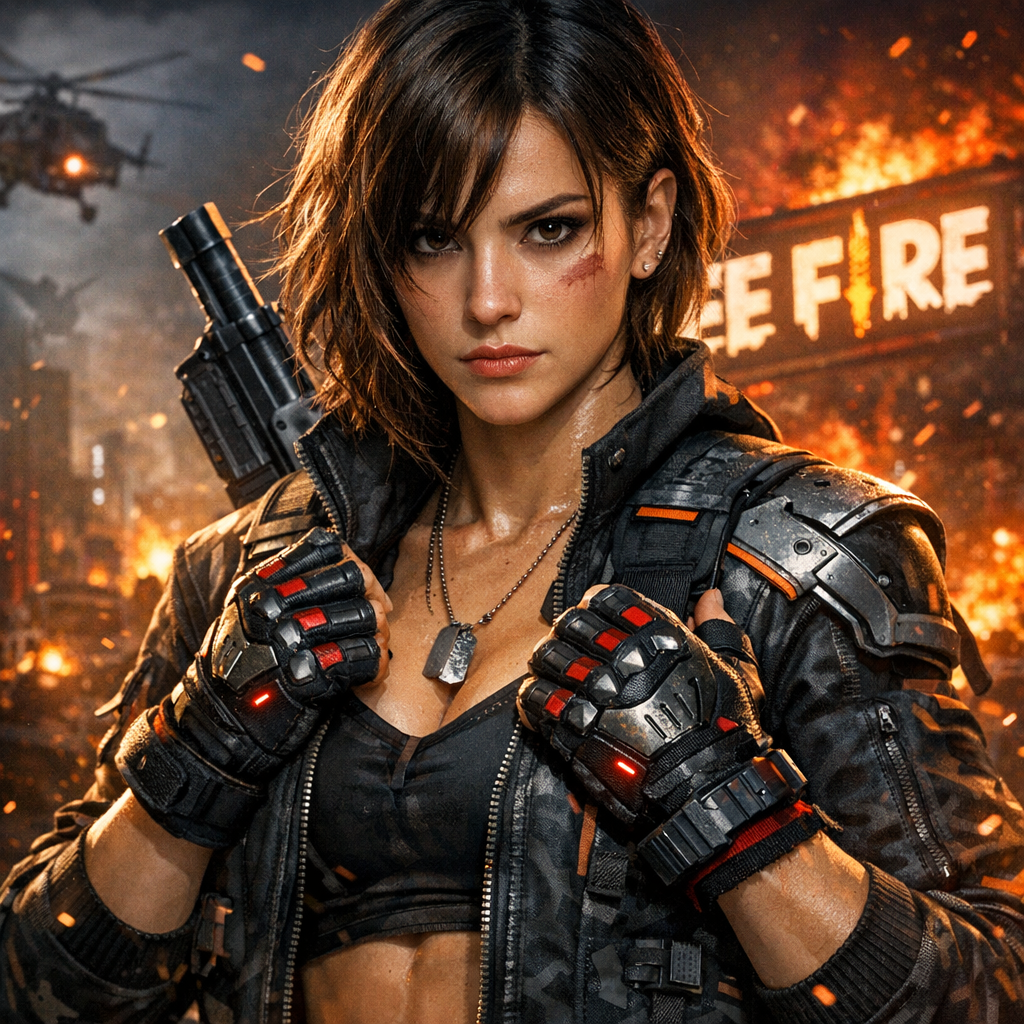High‑Detail Free Fire Character Portrait Prompt