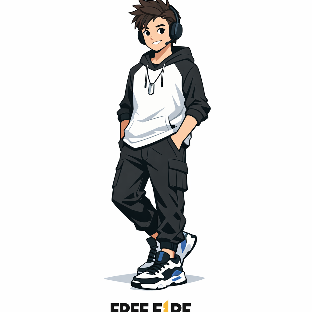 Minimalist Free Fire Gaming Avatar for Boys