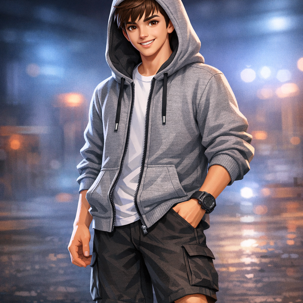 Stylish Free Fire Avatar for Boys with Hoodie Look