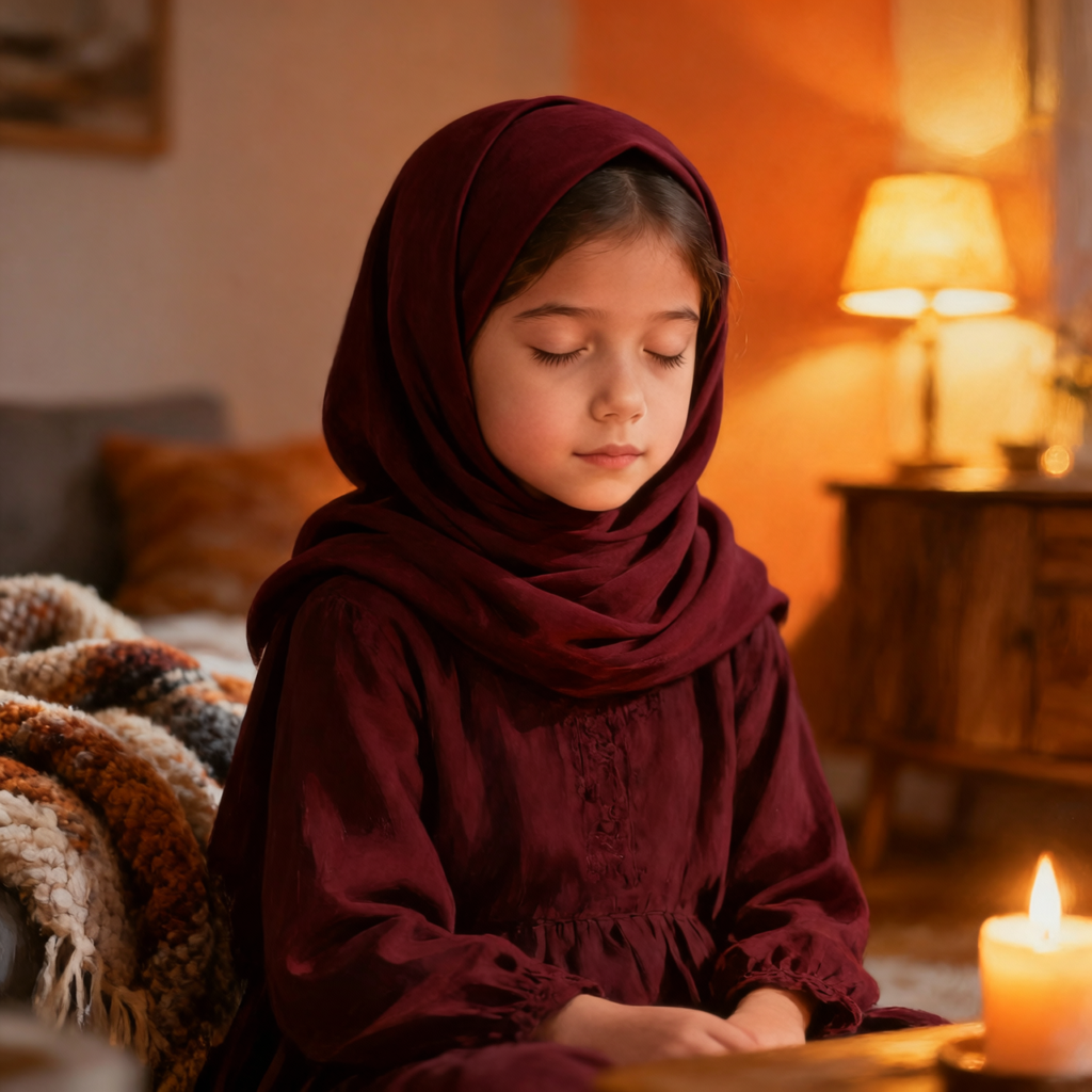 Ramadan Girl DP with Warm Cozy Lighting