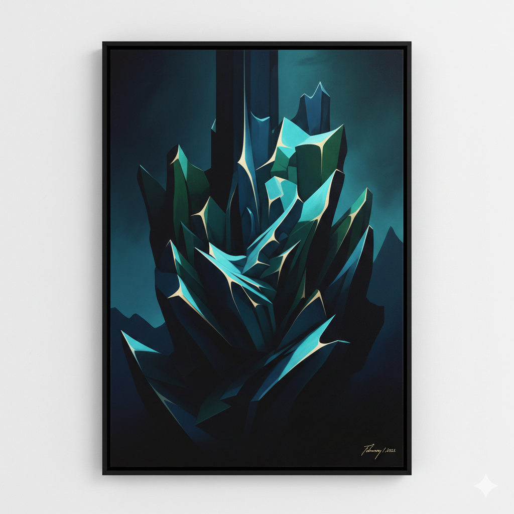 Abstract Art Prompt with Light and Shadow Play