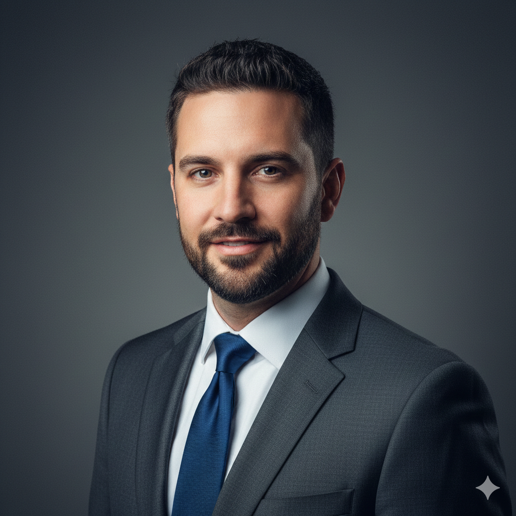 Studio‑Style Headshot with Soft Shadows and Clean Composition
