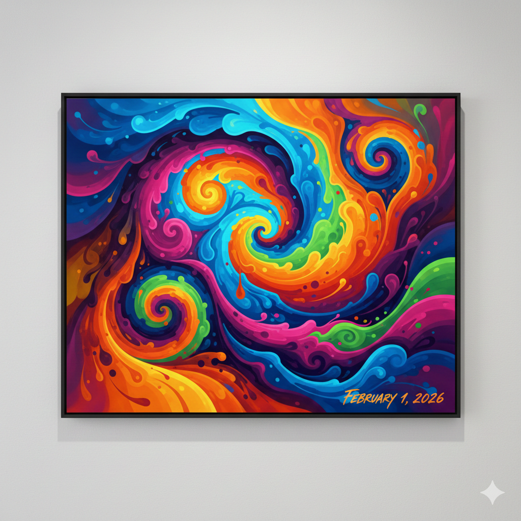 Abstract Art Prompt with Bold Colors and Fluid Shapes