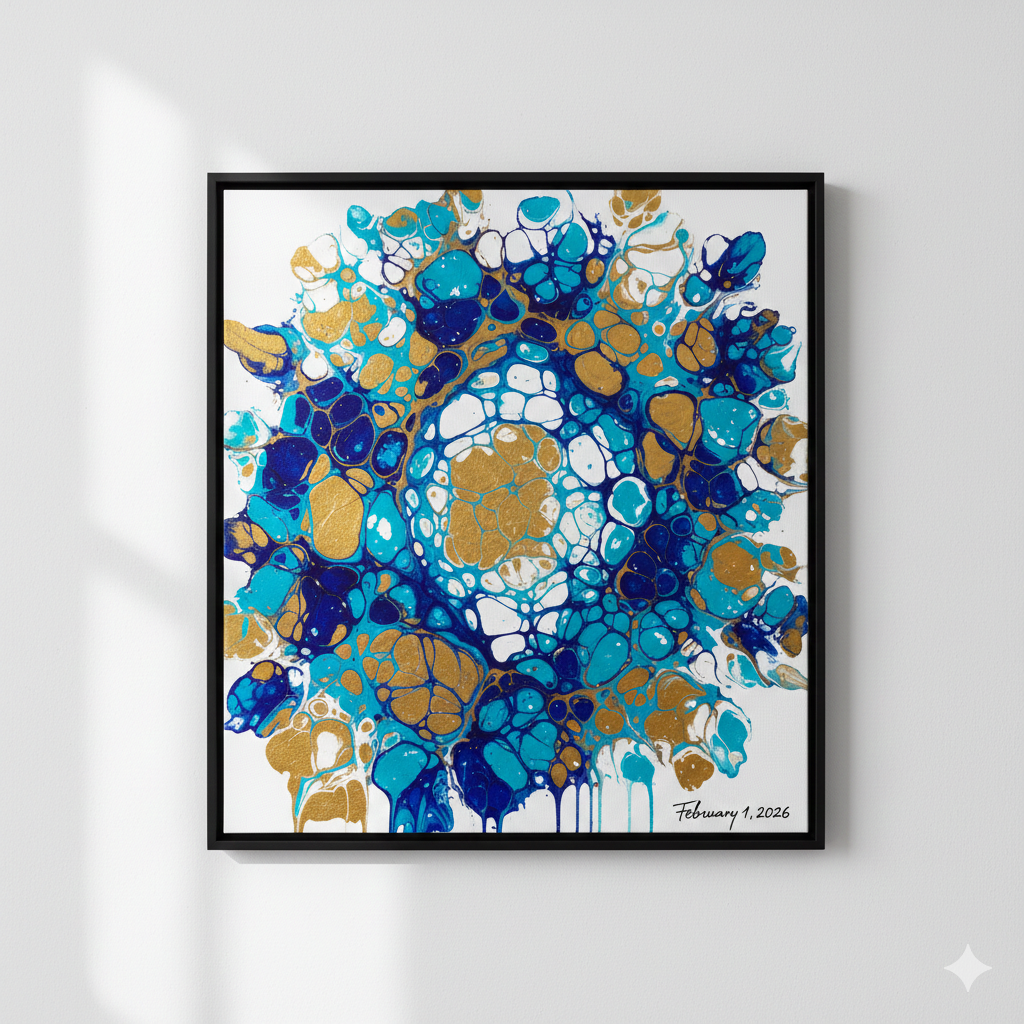 Fluid Abstract Art Inspired by Paint Pouring